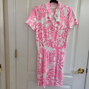 Lilly Pulitzer Luxletic Love Active Dress Rousseau Pink Glisten In Sun MEDIUM
